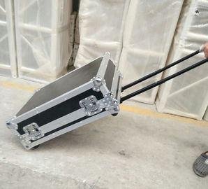 الصين Customized Aluminum Trolley Flight Case Plywood Road Case with Small Wheels المزود