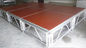 Red 3 - Level Plywood Aluminum Stage Platform With Anti - Slip Board المزود