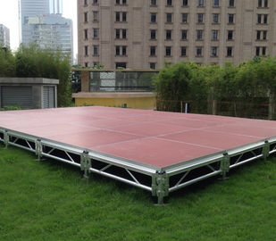 الصين Fast Install, Good loading Capacity, Brown Red Aluminum Plywood Portable Stage المزود
